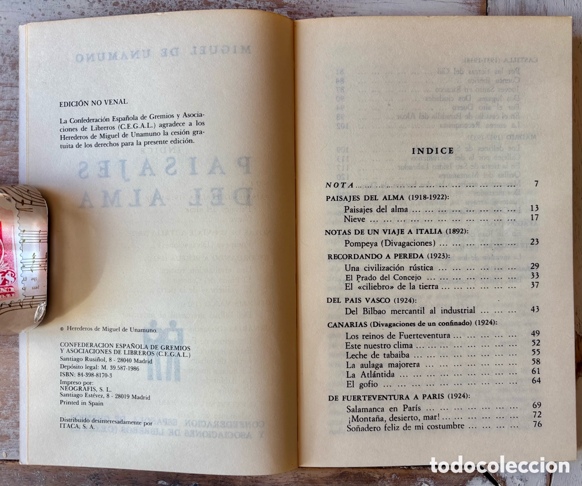 Libros de segunda mano: PAISAJES DEL ALMA, Miguel de Unamuno. - Foto 3
