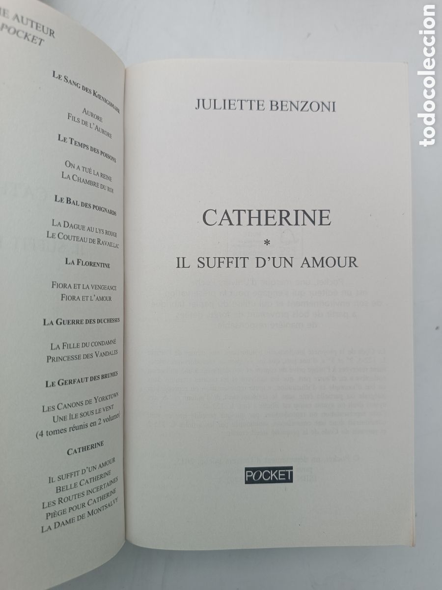 Libros de segunda mano: Juliette Benzoni Catherine libros en franc&eacute;s - Foto 2