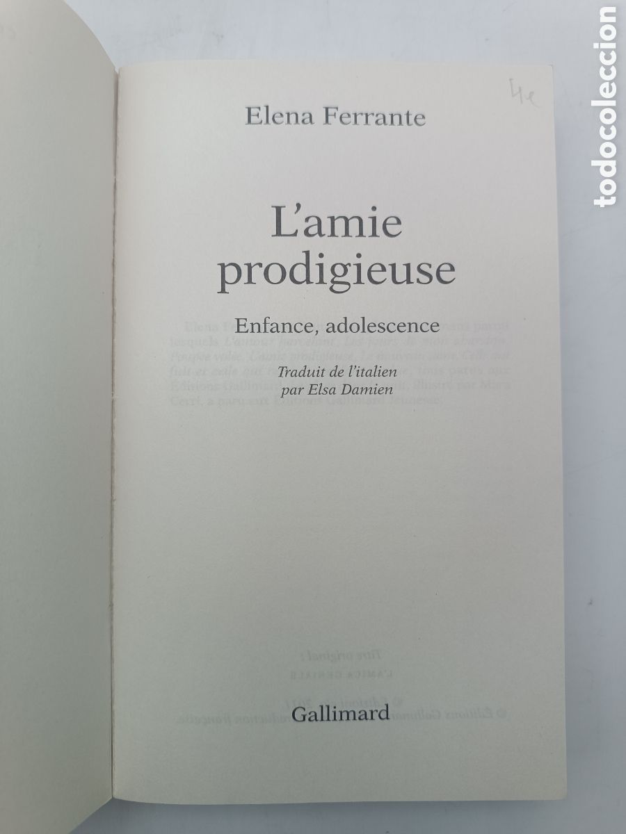 Libros de segunda mano: Elena Ferrante lamie prodigieuse - Foto 2