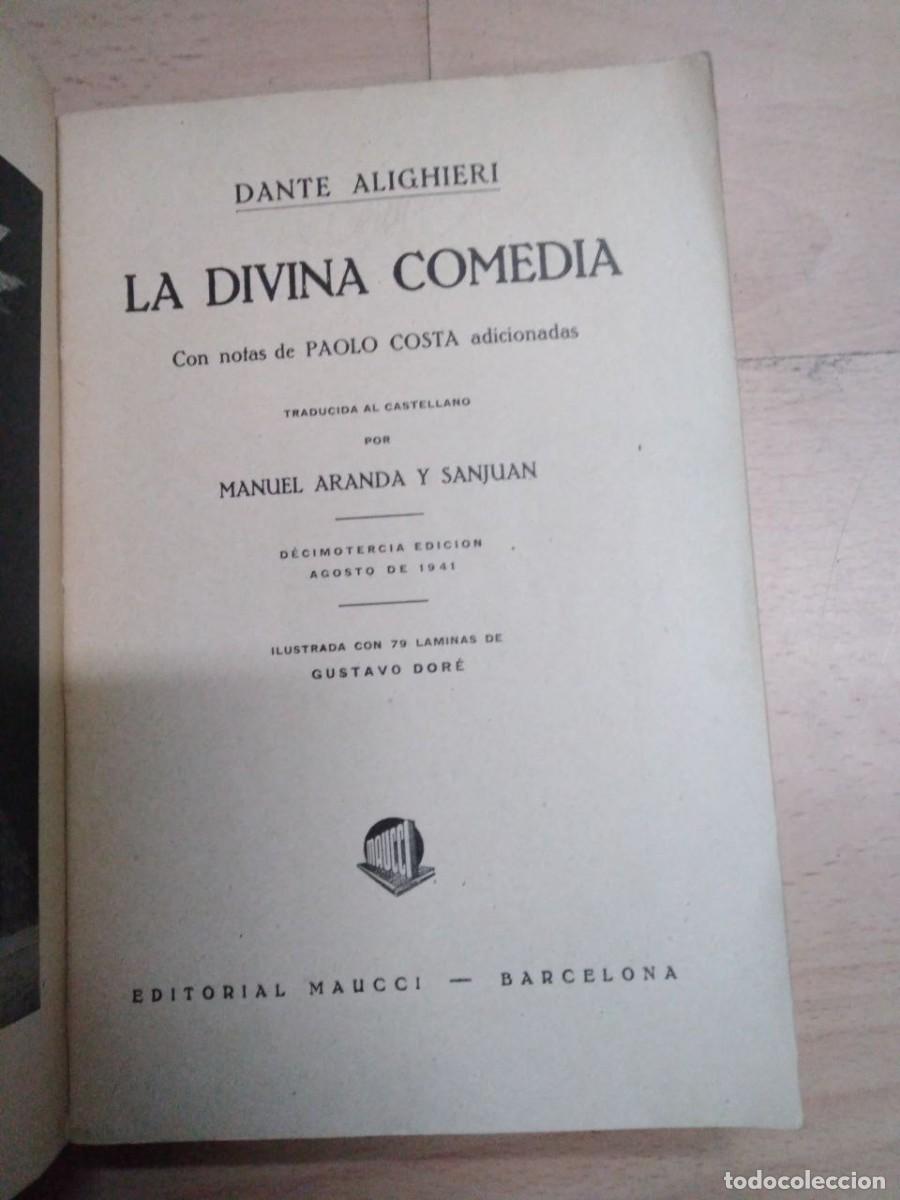 Libros de segunda mano: LA DIVINA COMEDIA. DANTE ALIGHIERI. 1941 - Foto 4
