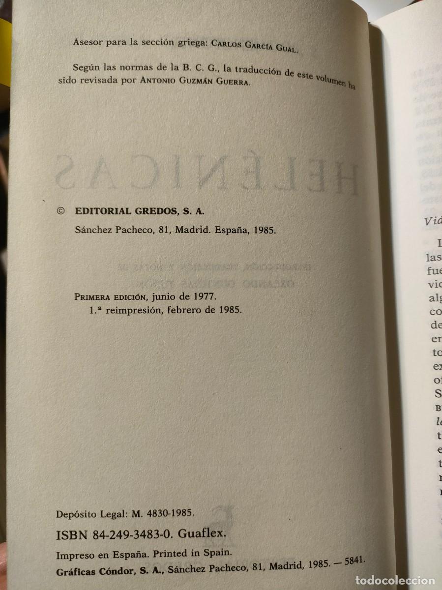 Libros de segunda mano: Jenofonte. Hel&eacute;nicas. 1985 - Foto 2