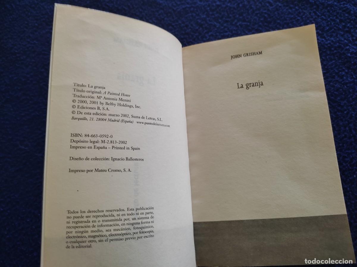 Libros de segunda mano: La Granja John Grisham Ed. B,S.A. 1995 - Foto 4
