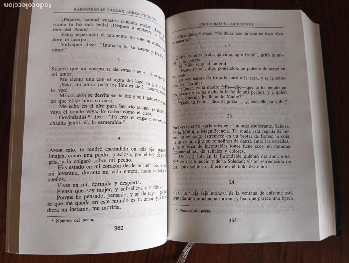 Libros de segunda mano: OBRA ESCOGIDA. RABINDRANAZ TAGORE. AGUILAR,1972. - Foto 4
