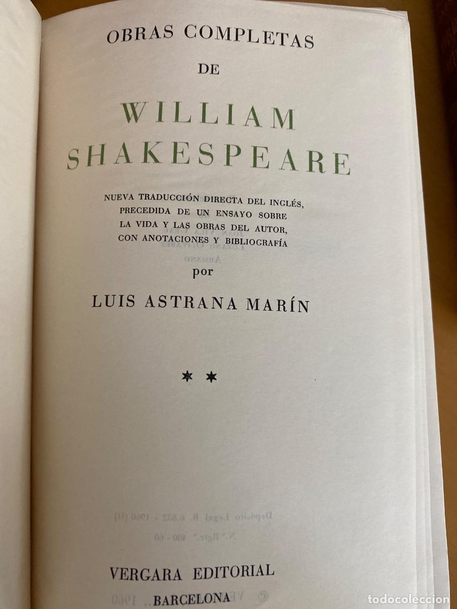 Libros de segunda mano: Obras completas William Shakespeare, Editorial Vergara 1960 - Foto 7