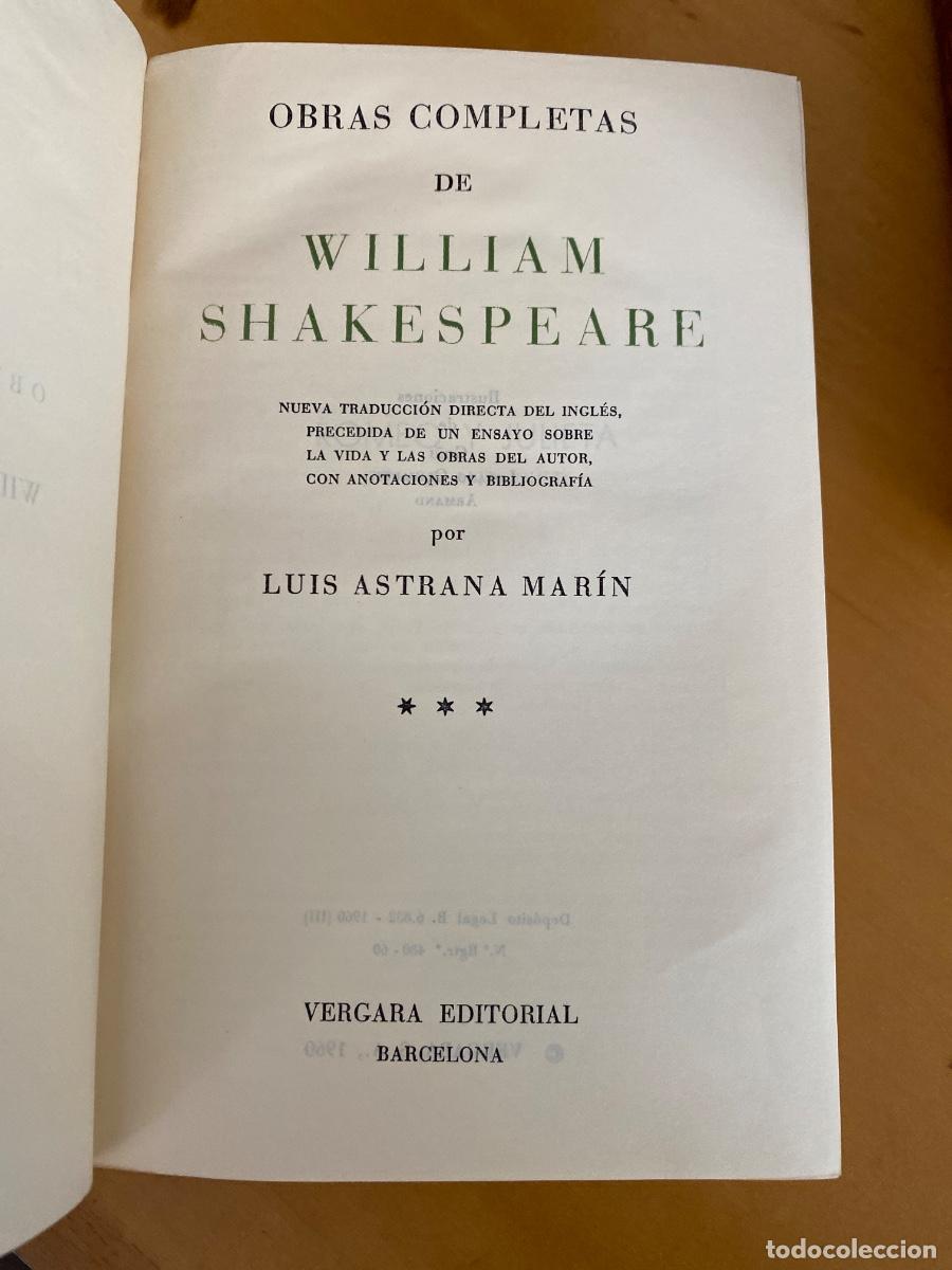 Libros de segunda mano: Obras completas William Shakespeare, Editorial Vergara 1960 - Foto 11