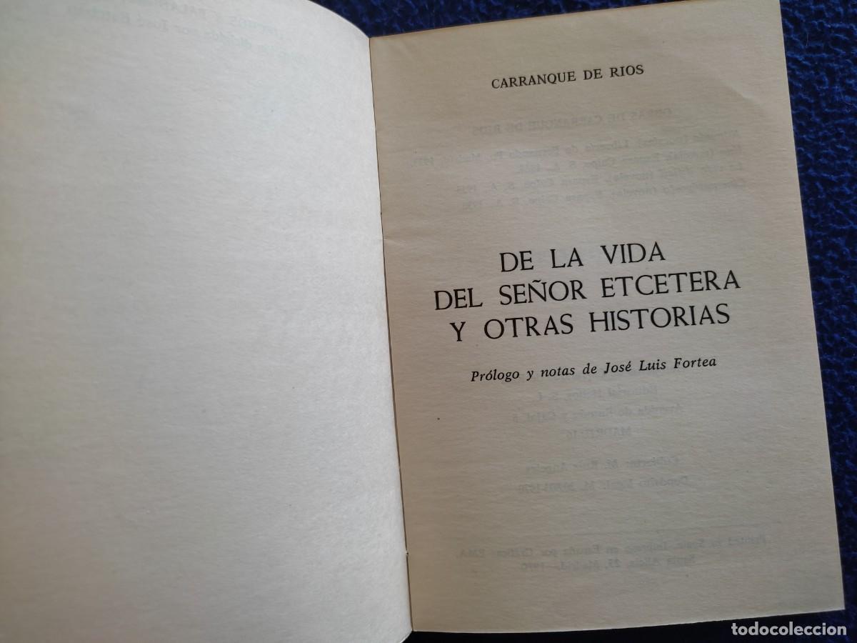 Libros de segunda mano: De la Vida del Se&ntilde;or Etc&eacute;tera Carranque de los R&iacute;os Editorial Helios 1970 - Foto 5
