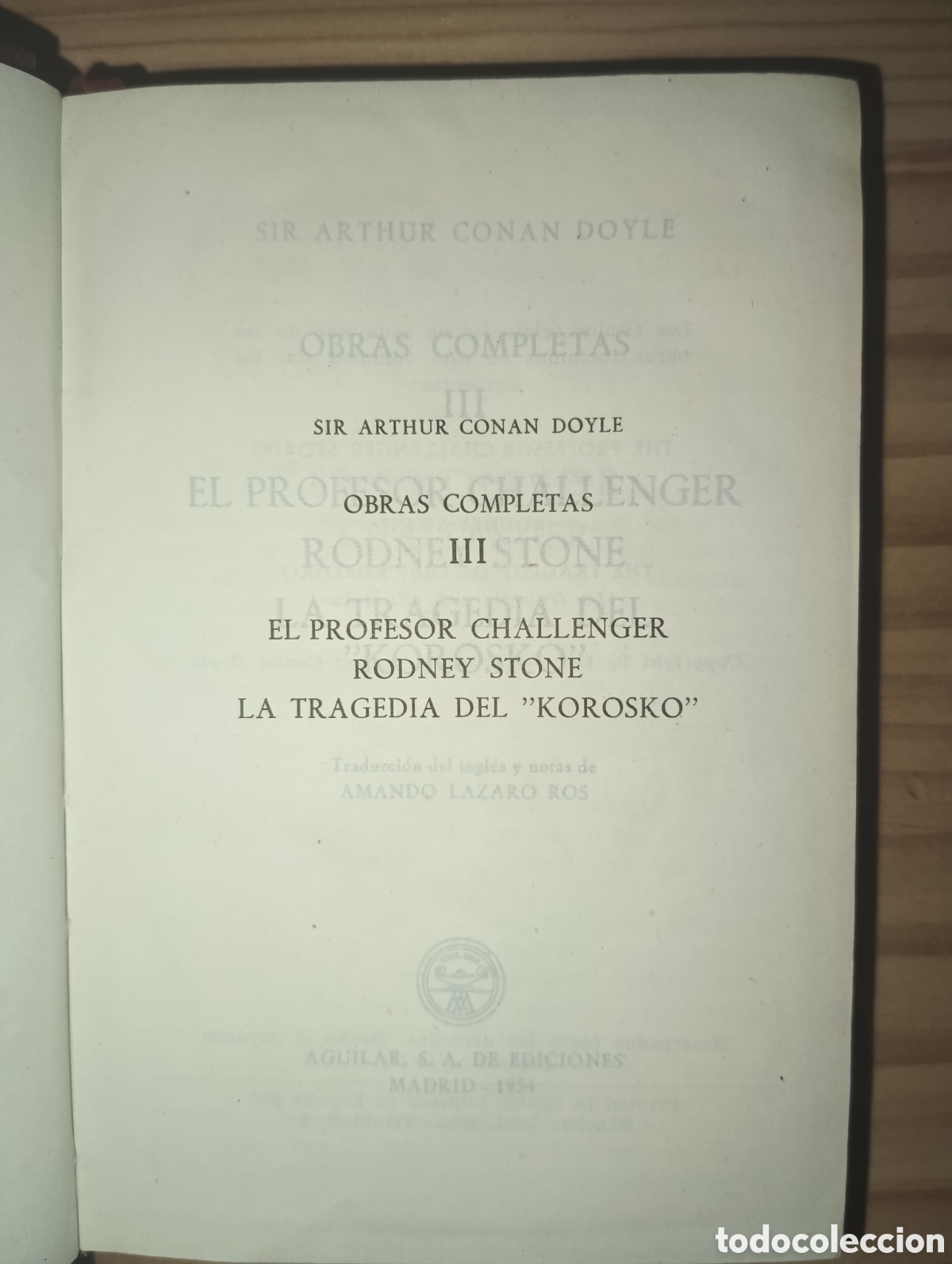 Libros de segunda mano: Arthur Conan Doyle - Obras completas -Aguilar colecci&oacute;n Joya - Foto 11