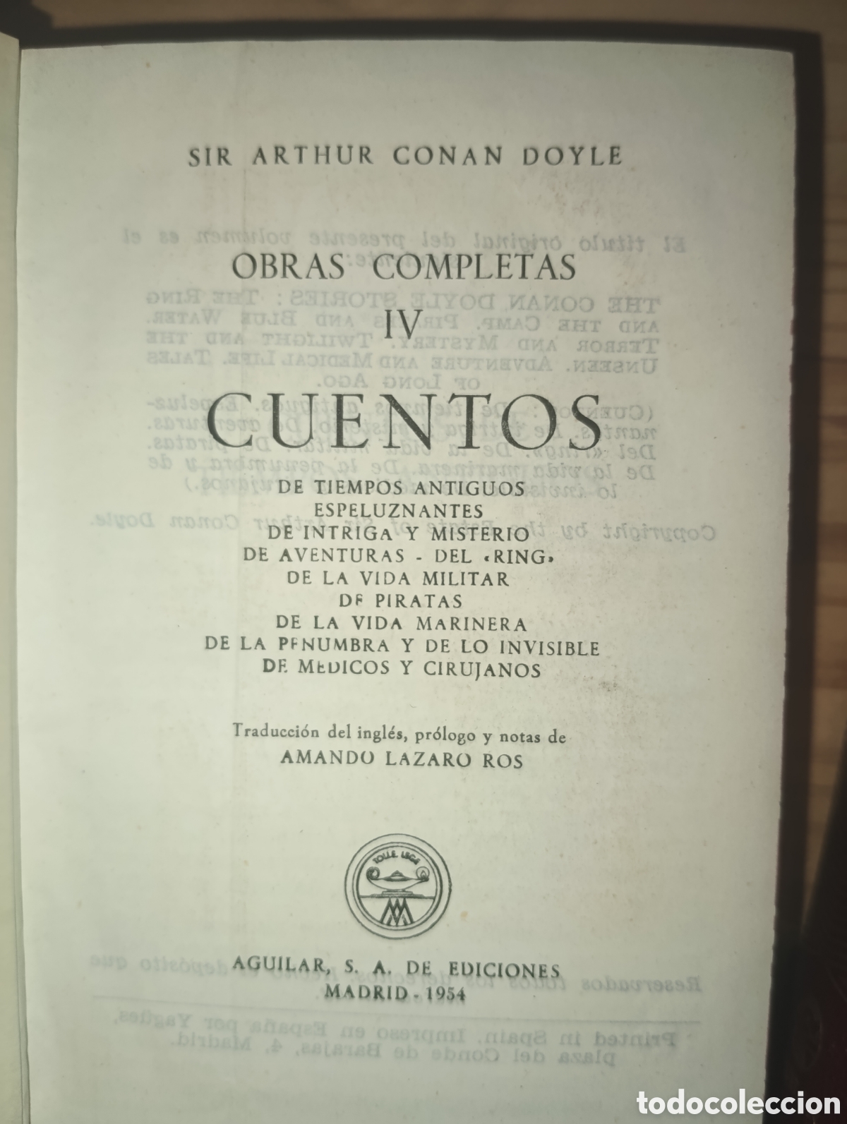 Libros de segunda mano: Arthur Conan Doyle - Obras completas -Aguilar colecci&oacute;n Joya - Foto 12
