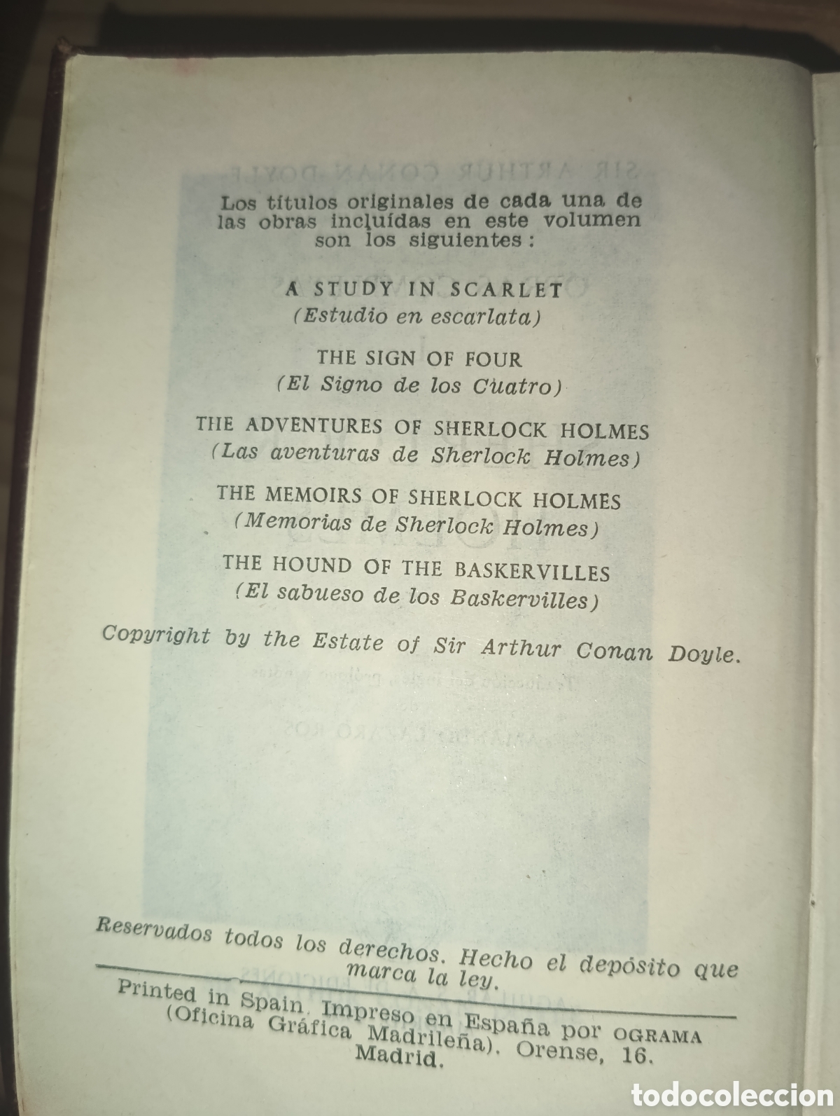 Libros de segunda mano: Arthur Conan Doyle - Obras completas -Aguilar colecci&oacute;n Joya - Foto 14
