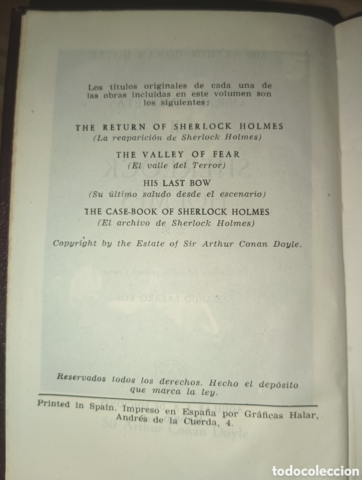 Libros de segunda mano: Arthur Conan Doyle - Obras completas -Aguilar colecci&oacute;n Joya - Foto 15