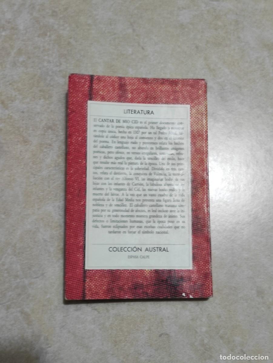 Libros de segunda mano: Cantar de Mio Cid - Edici&oacute;n de bolsillo 1988 - Foto 3