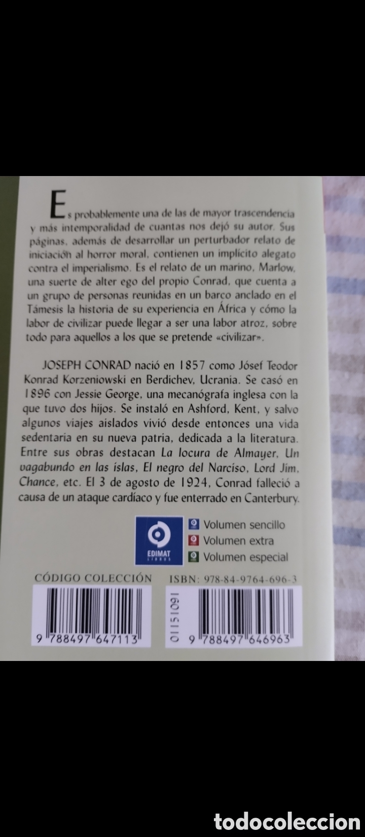 Libros de segunda mano: &rdquo;El Coraz&oacute;n De Las Tinieblas&rdquo;.Joseph Conrad. - Foto 4