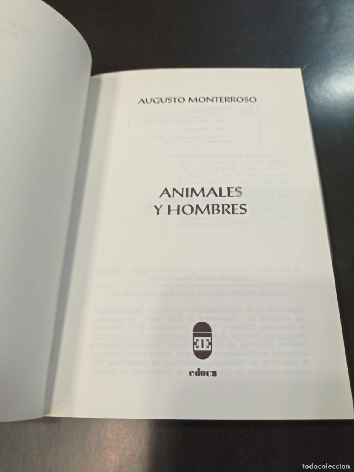 Libros de segunda mano: 1995 - AUGUSTO MONTERROSO. Animales y hombres - Foto 2