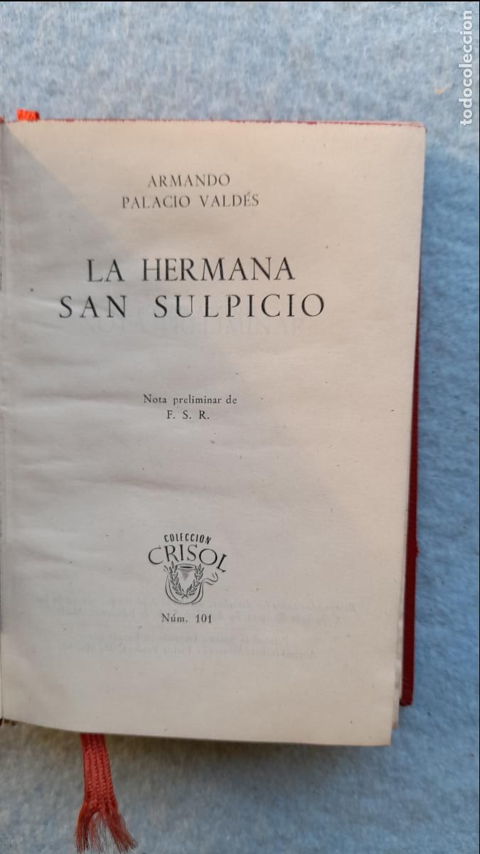Libros de segunda mano: La Hermana San Suplicio. A. Palacio Vald&eacute;s. Crisol n&ordm; 101. - Foto 2
