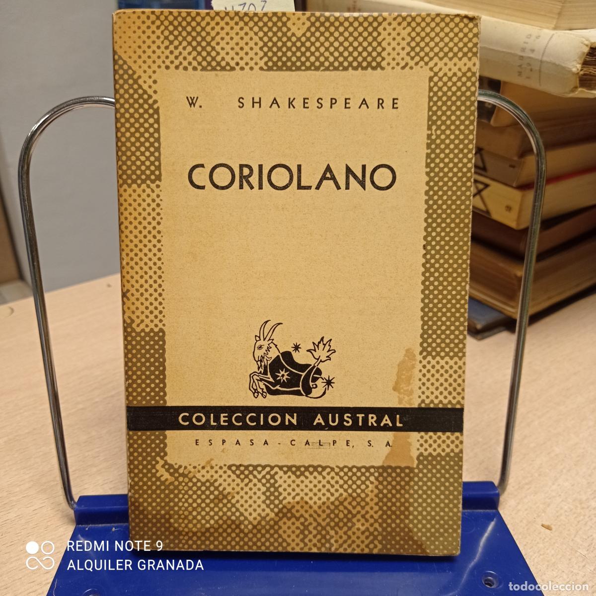 Libros de segunda mano: CORIOLANO - AUSTRAL - William Shakespeare - Foto 1