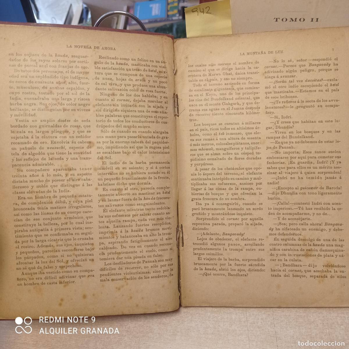 Libros de segunda mano: LA MONTA&Ntilde;A DE LA LUZ DOS TOMOS - E. Salgari - Foto 6