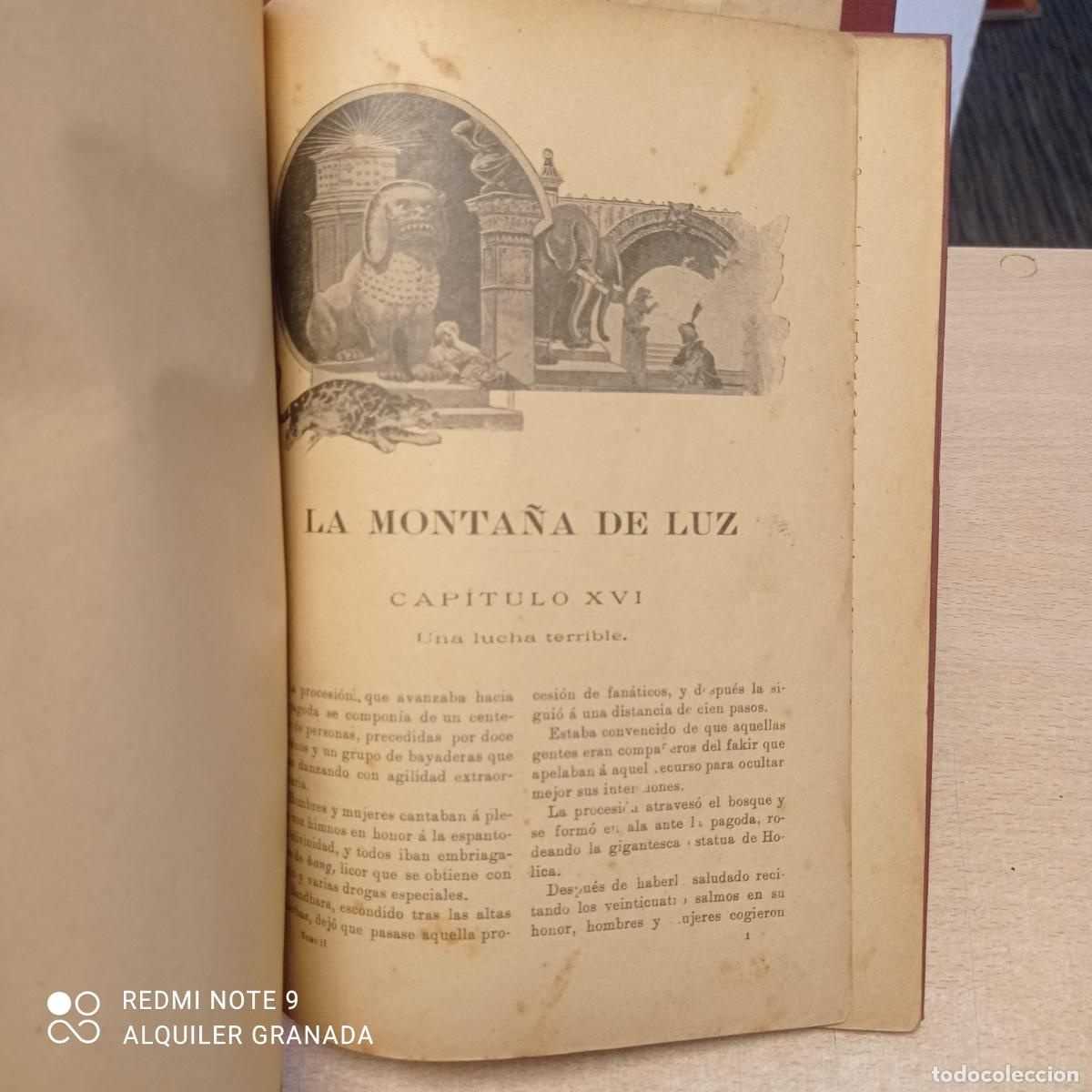 Libros de segunda mano: LA MONTA&Ntilde;A DE LA LUZ DOS TOMOS - E. Salgari - Foto 7
