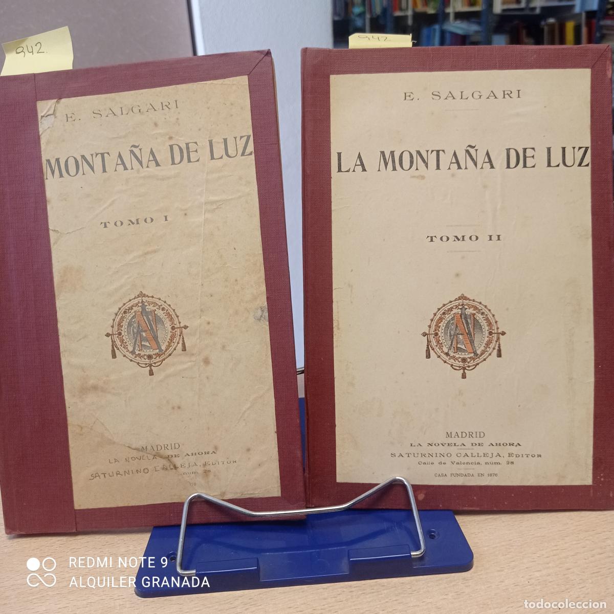 Libros de segunda mano: LA MONTA&Ntilde;A DE LA LUZ DOS TOMOS - E. Salgari - Foto 1