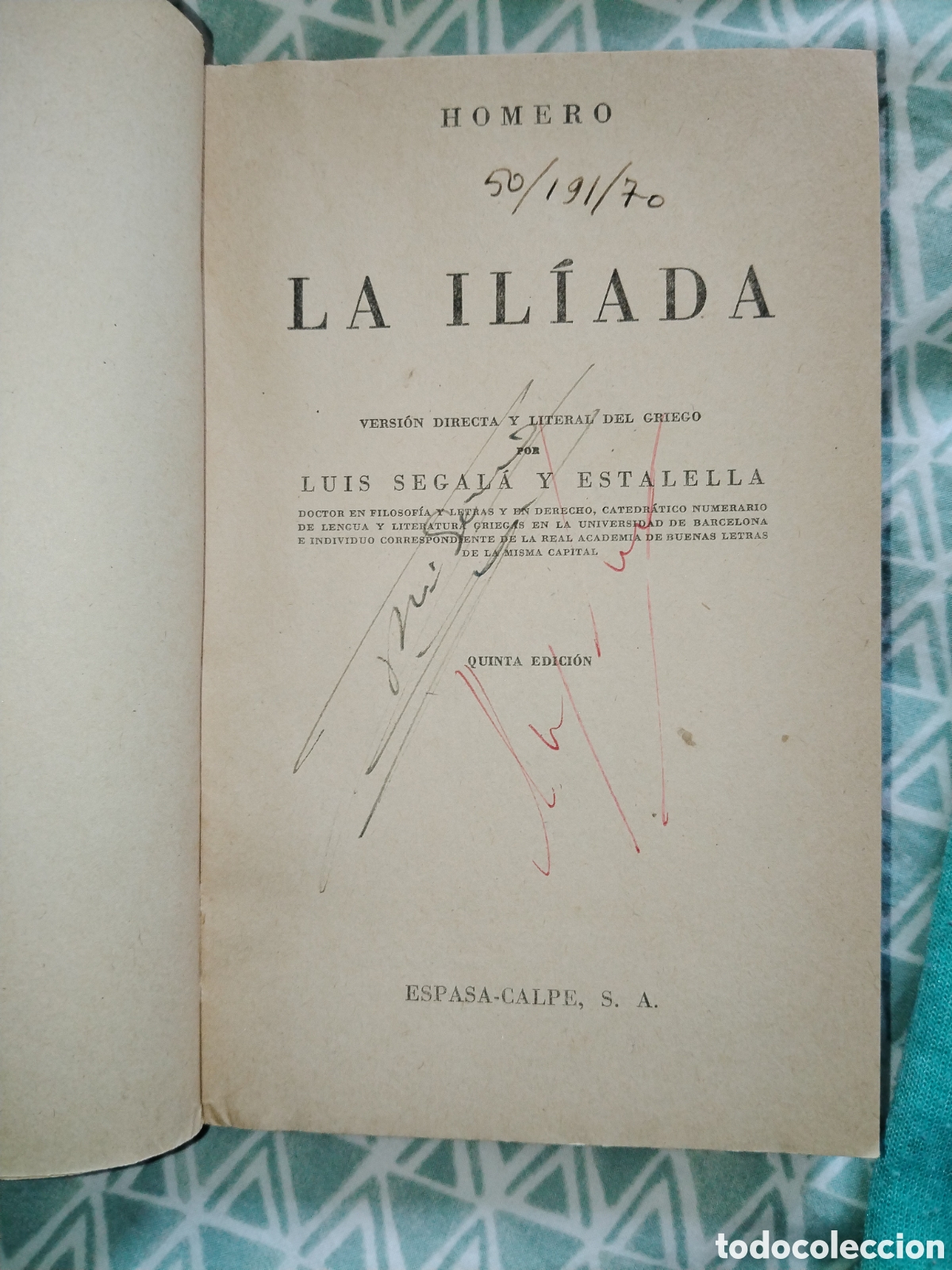 Libros de segunda mano: La Il&iacute;ada. Homero. Austral - Foto 3