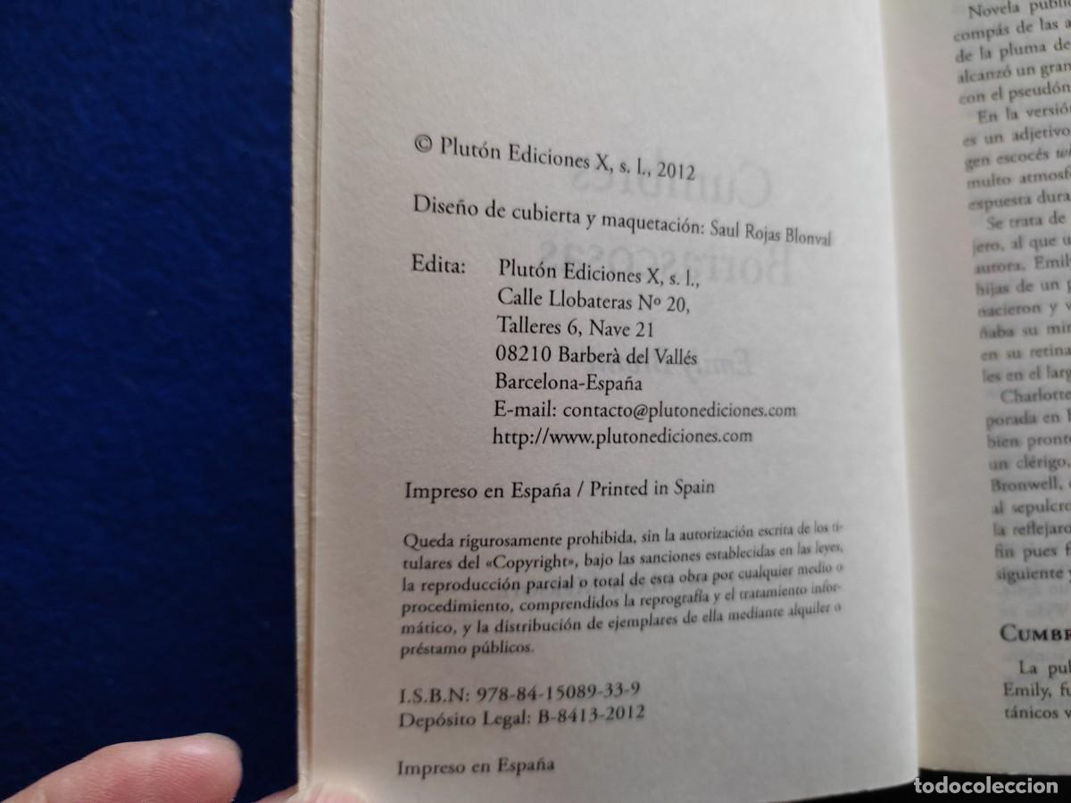 Libros de segunda mano: CUMBRES BORRASCOSAS Emily Bront&euml; Plut&oacute;n Ediciones 2012 - Foto 7