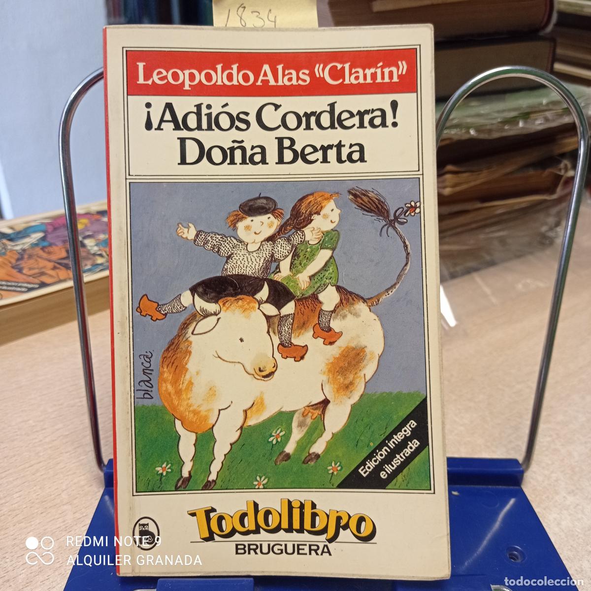 Libros de segunda mano: &iexcl;ADI&Oacute;S CORDERA! - Leopoldo Alas Clarin - Foto 1