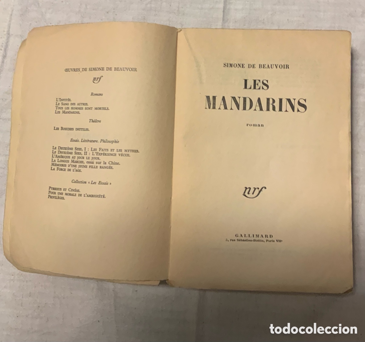 Libros de segunda mano: Les Mandarins. Simone de Beauvoir ( franc&eacute;s) - Foto 2