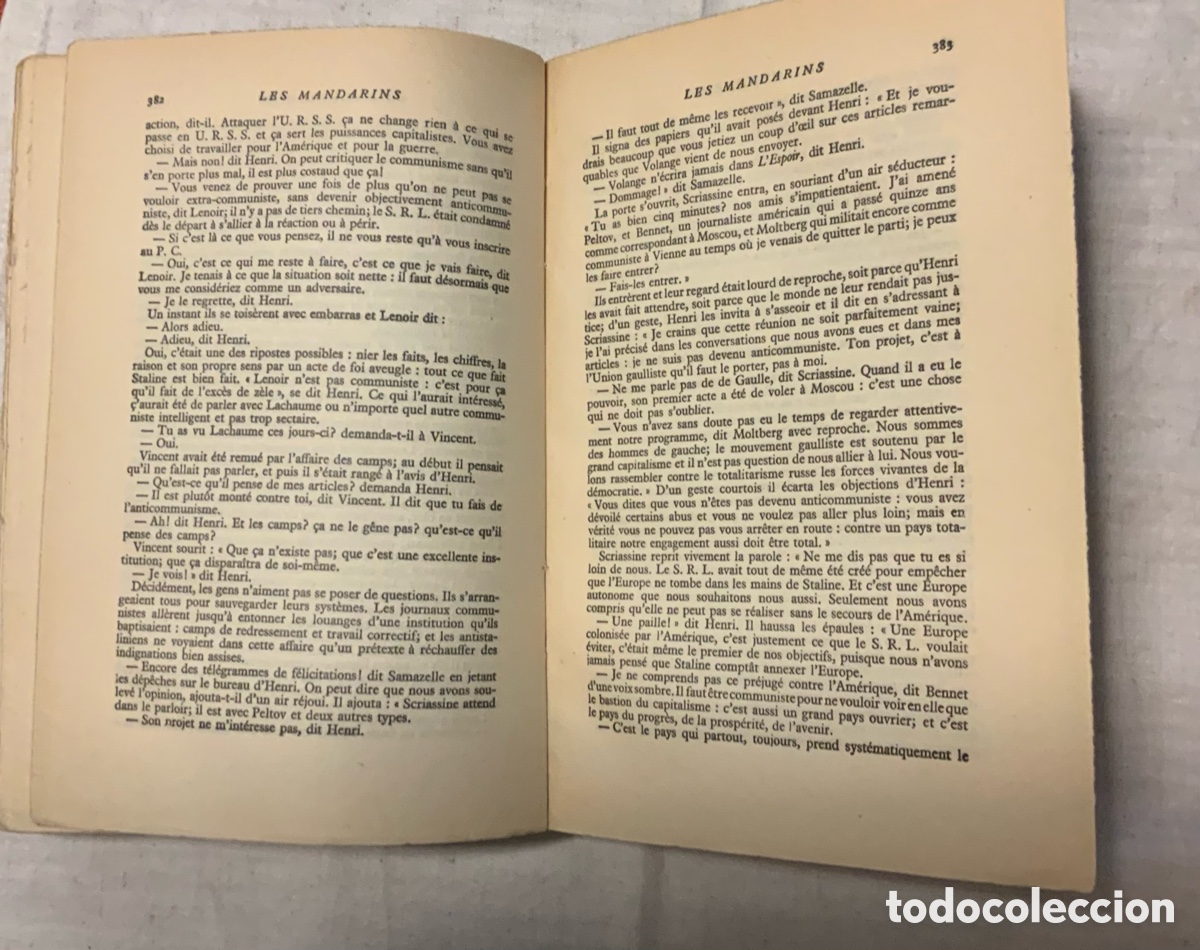 Libros de segunda mano: Les Mandarins. Simone de Beauvoir ( franc&eacute;s) - Foto 5