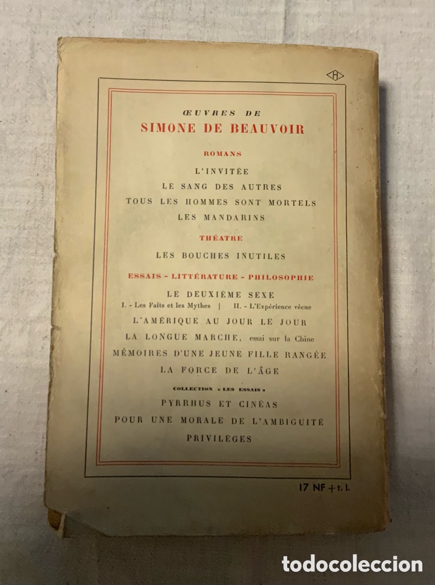 Libros de segunda mano: Les Mandarins. Simone de Beauvoir ( franc&eacute;s) - Foto 6