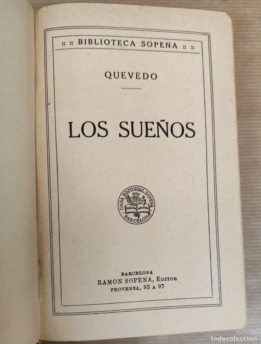 Libros de segunda mano: LIBRO DE QUEVEDO, LOS SUE&Ntilde;OS - Foto 3