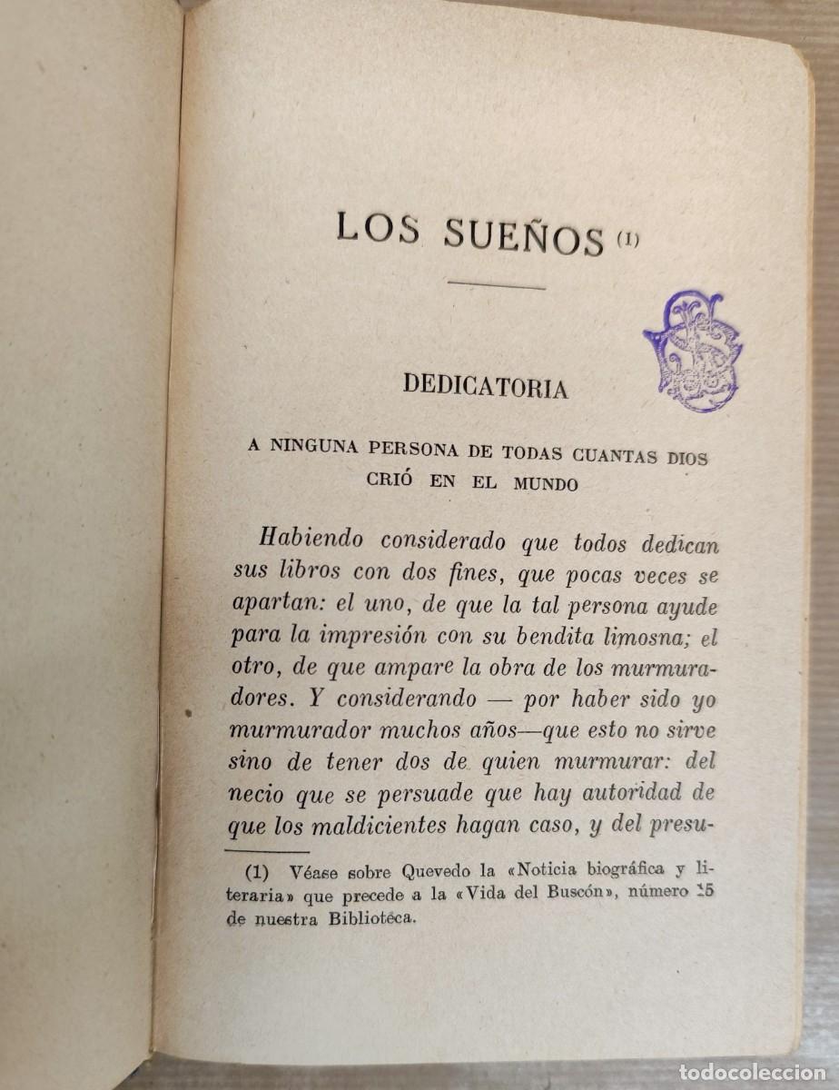 Libros de segunda mano: LIBRO DE QUEVEDO, LOS SUE&Ntilde;OS - Foto 5