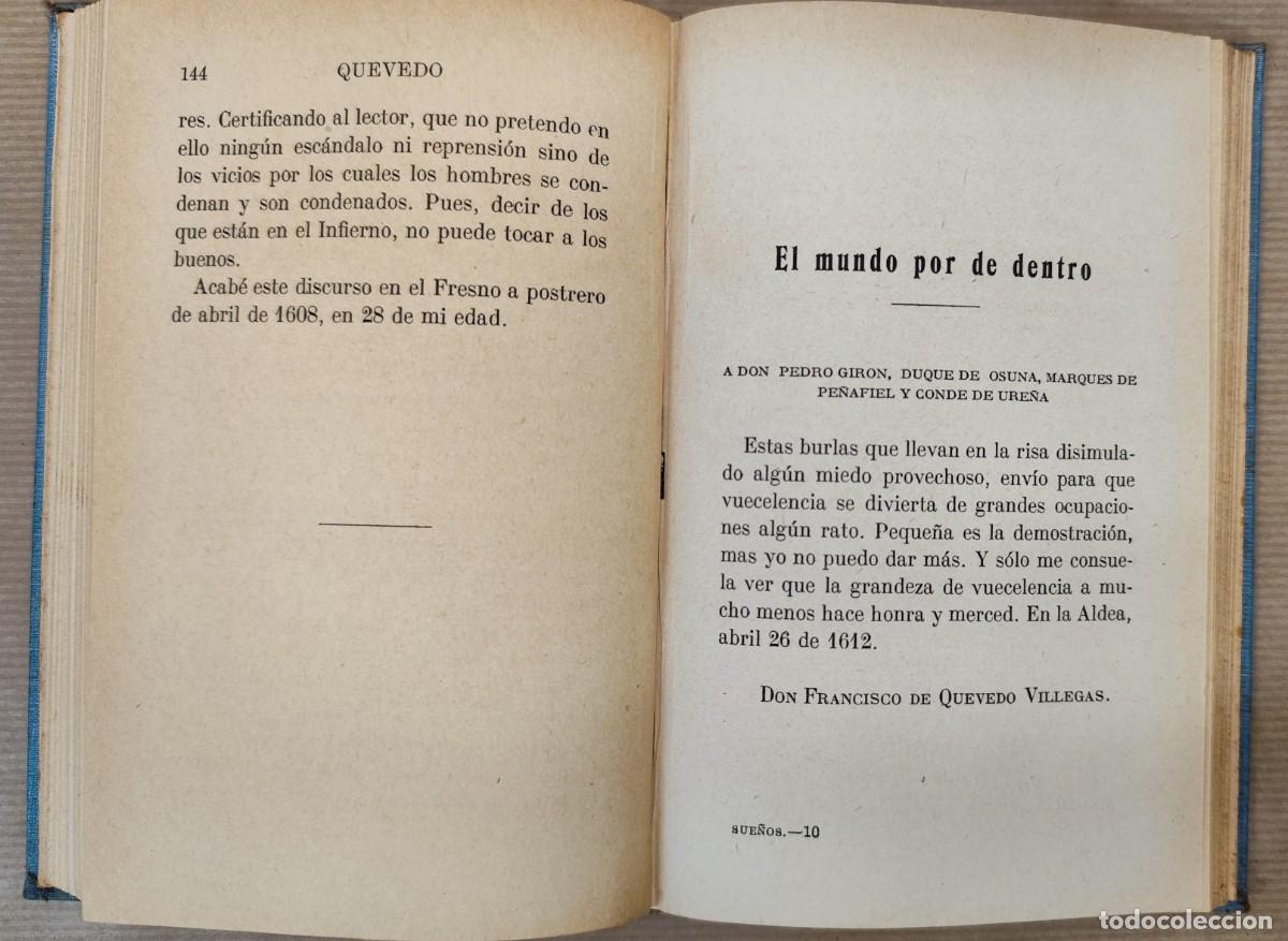 Libros de segunda mano: LIBRO DE QUEVEDO, LOS SUE&Ntilde;OS - Foto 9