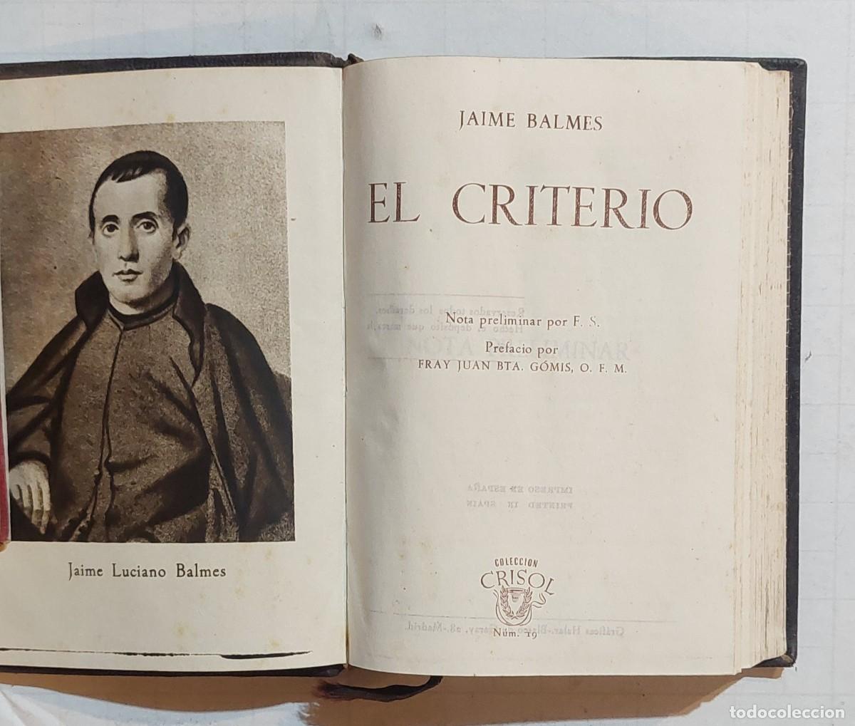 Libros de segunda mano: El Criterio Jaime Ballesteros col Crisol n019 Aguilar 1944