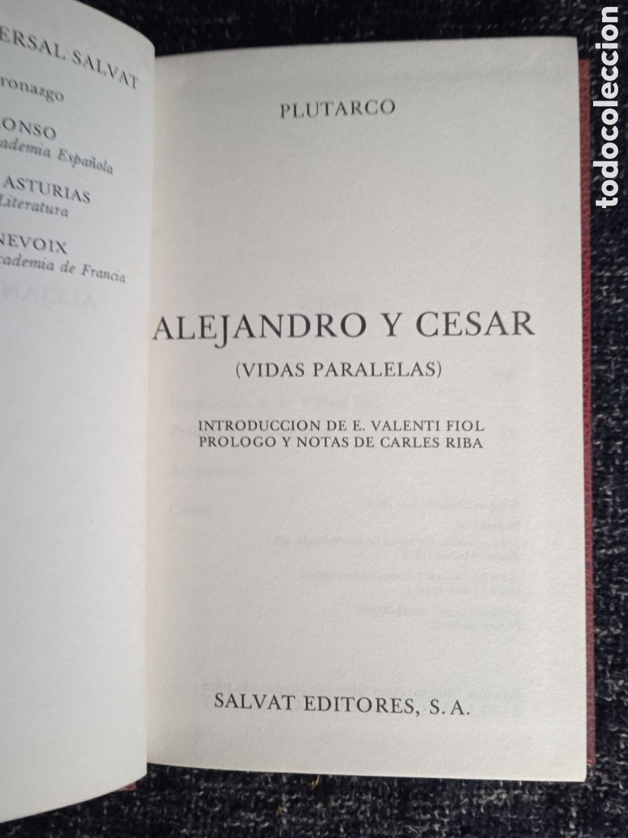 Libros de segunda mano: Vidas paralelas. Alejandro - Julio C&eacute;sar. / PLUTARCO - Foto 2