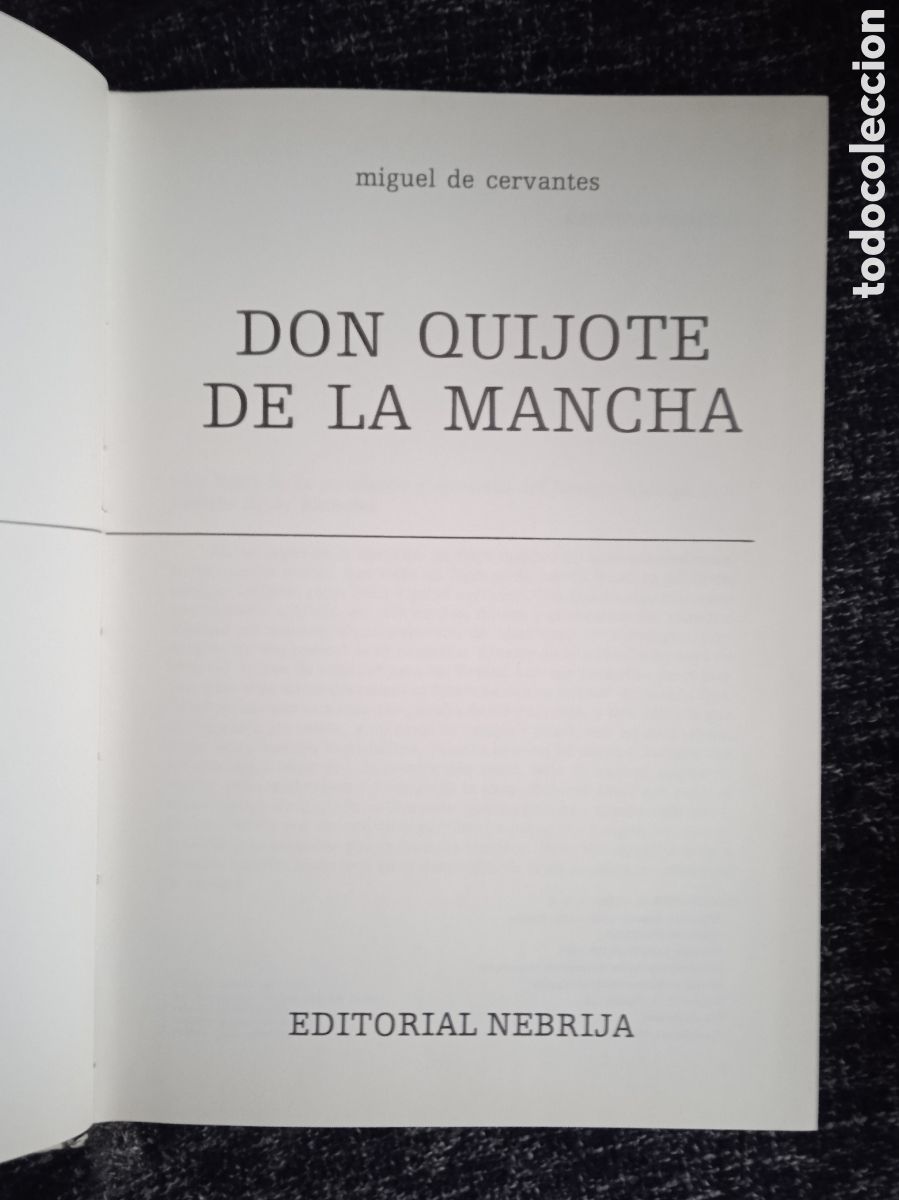 Libros de segunda mano: DON QUIJOTE DE LA MANCHA. / CERVANTES. -ED. EDITORIAL NEBRIJA - Foto 2