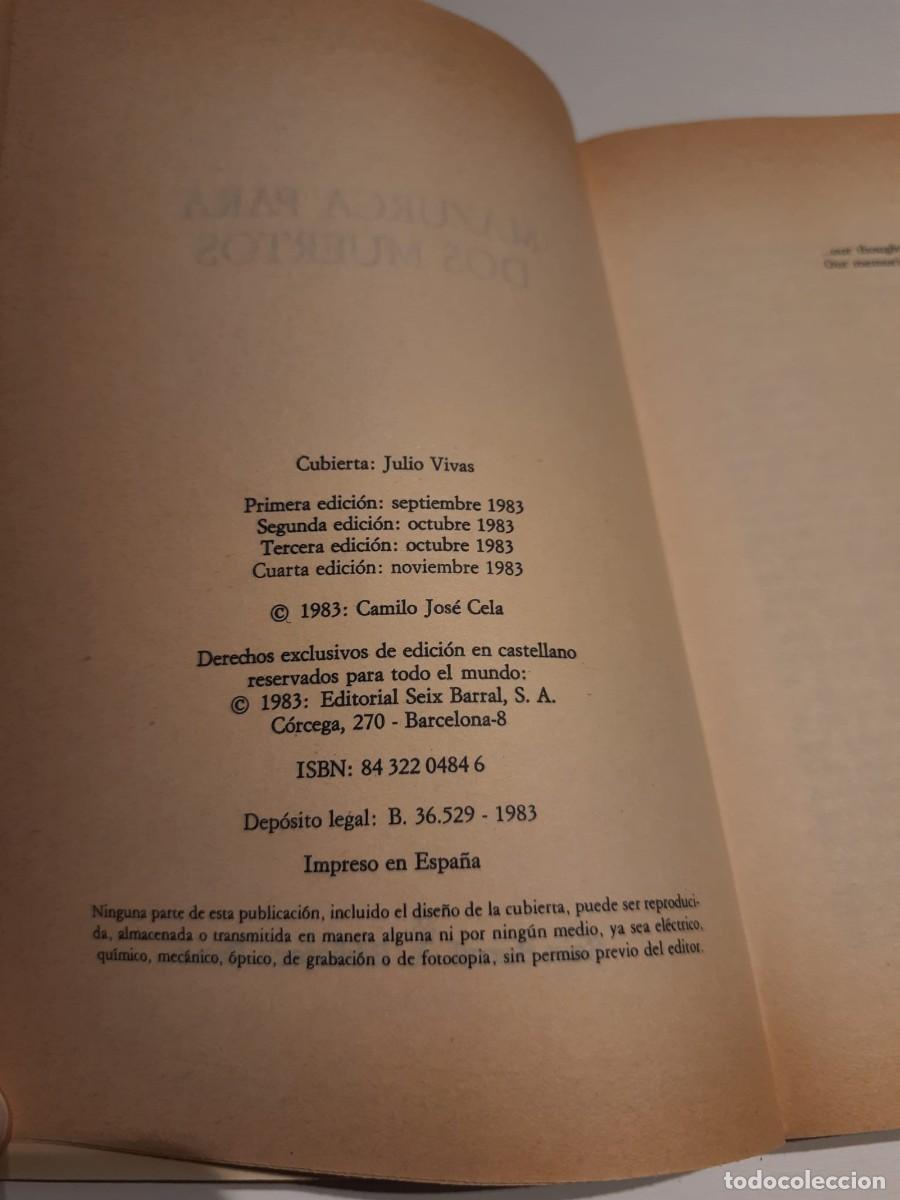 Libros de segunda mano: Mazurca para dos muertos Camilo Jos&eacute; Cela - Foto 3