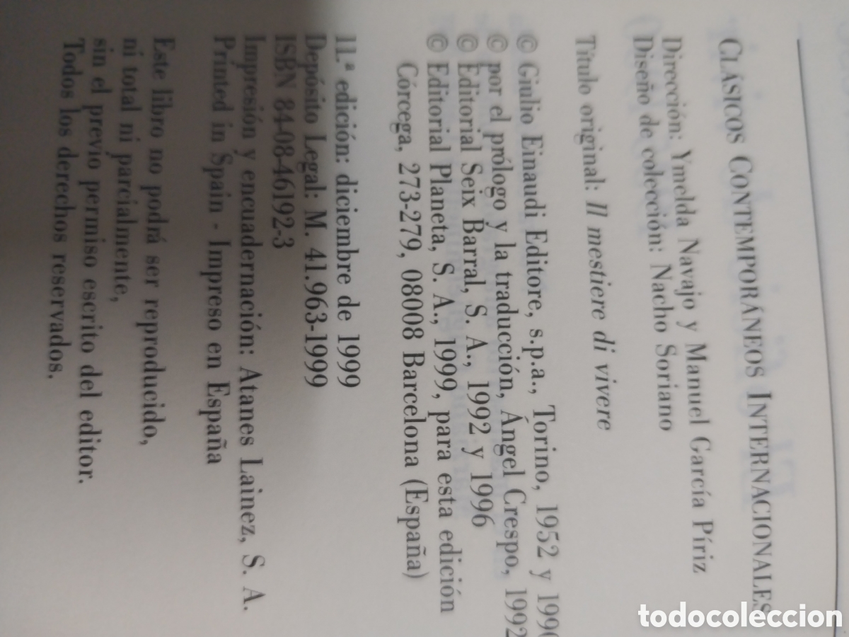 Libros de segunda mano: EL OFICIO DE VIVIR a&ntilde;o 1999 - Foto 2