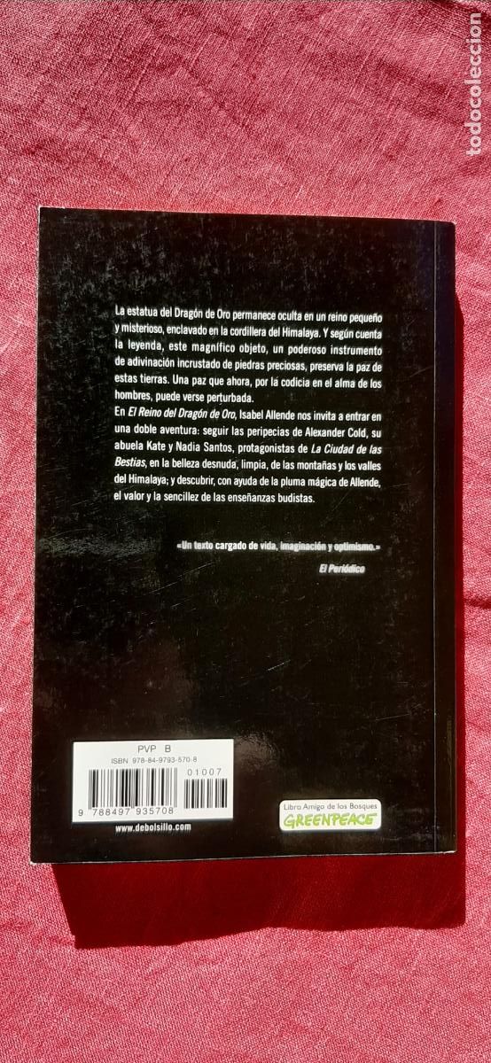 Libros de segunda mano: El Reino del Drag&oacute;n de Oro - Allende, Isabel - Foto 2