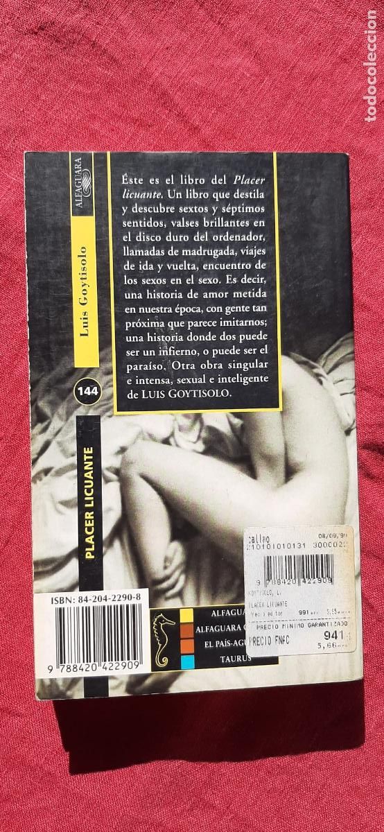 Libros de segunda mano: Placer licuante - Goytisolo, Luis - Foto 2