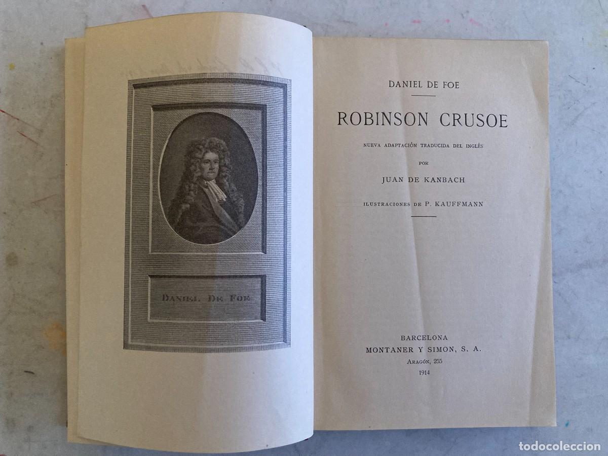 Libros de segunda mano: Robinson Crusoe, Daniel Defoe, 1914 - Foto 2