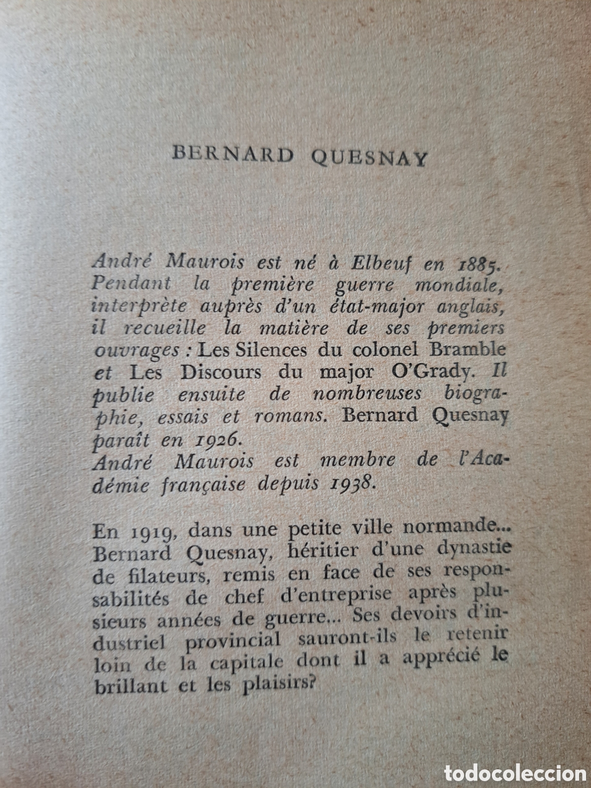 Libros de segunda mano: Bernard Quesnay Andr&eacute; Maurois - Foto 2