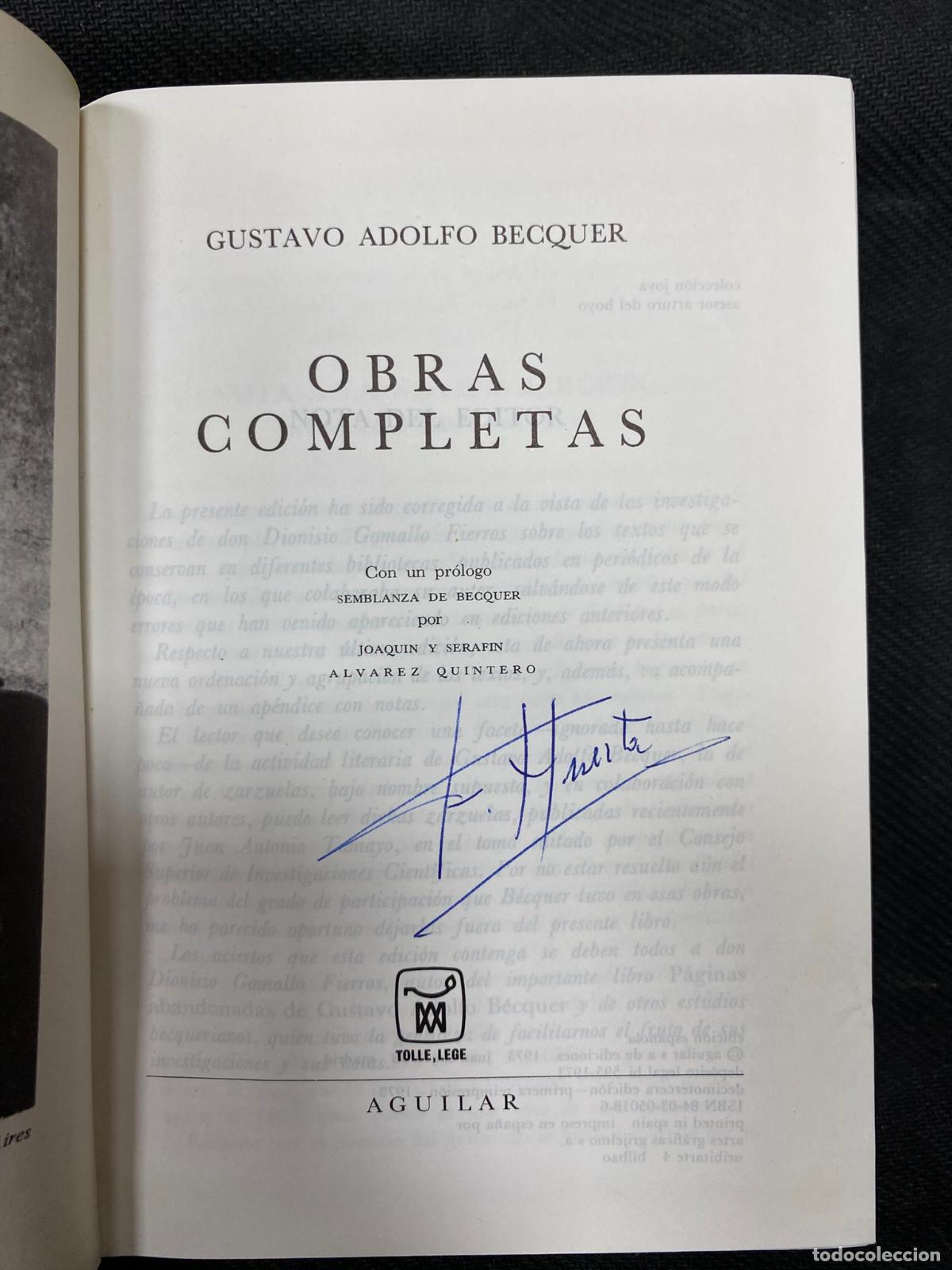 Libros de segunda mano: Becquer Obras completas Aguilar Gustavo adolfo - Foto 3