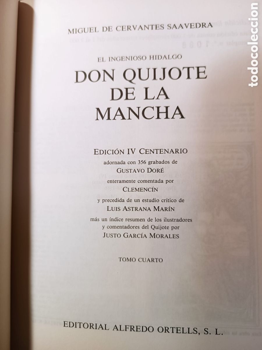 Libros de segunda mano: Don quijote de la Mancha. IV centenario. Edici&oacute;n enumerada - Foto 22