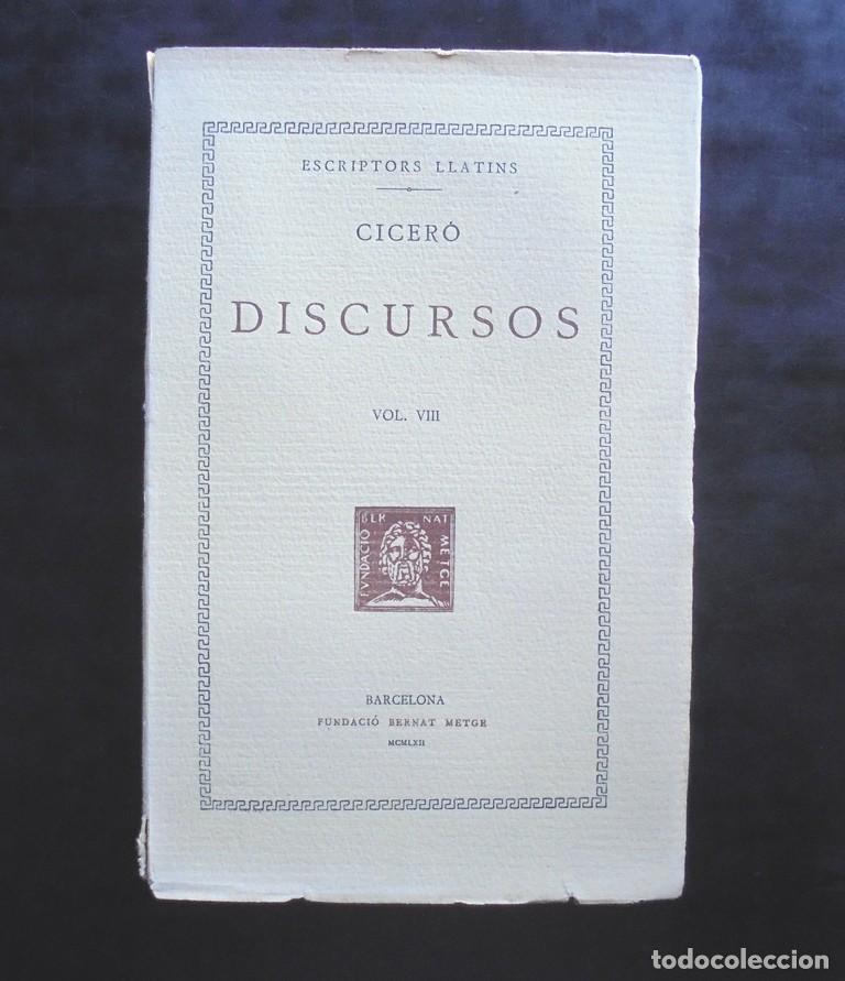 Livres d'occasion: Escriptors llatins M. Tul&middot;li Cicer&oacute; Discursos VIII Sobre el comandament de Gneu Pompeu. Defensa d&rsquo;A