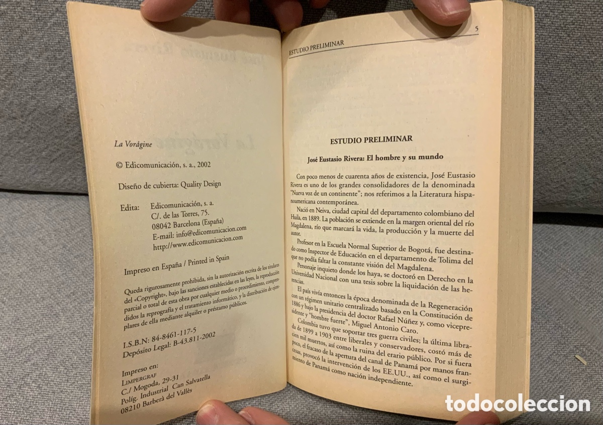 Libros de segunda mano: La Vor&aacute;gine de Jos&eacute; Eustasio Rivera, Colecci&oacute;n Fontana - edici&oacute;n &iacute;ntegra - Foto 3
