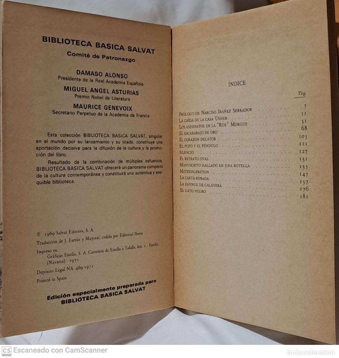 Libros de segunda mano: Narraciones extraordinarias - E.A. Poe - Foto 2