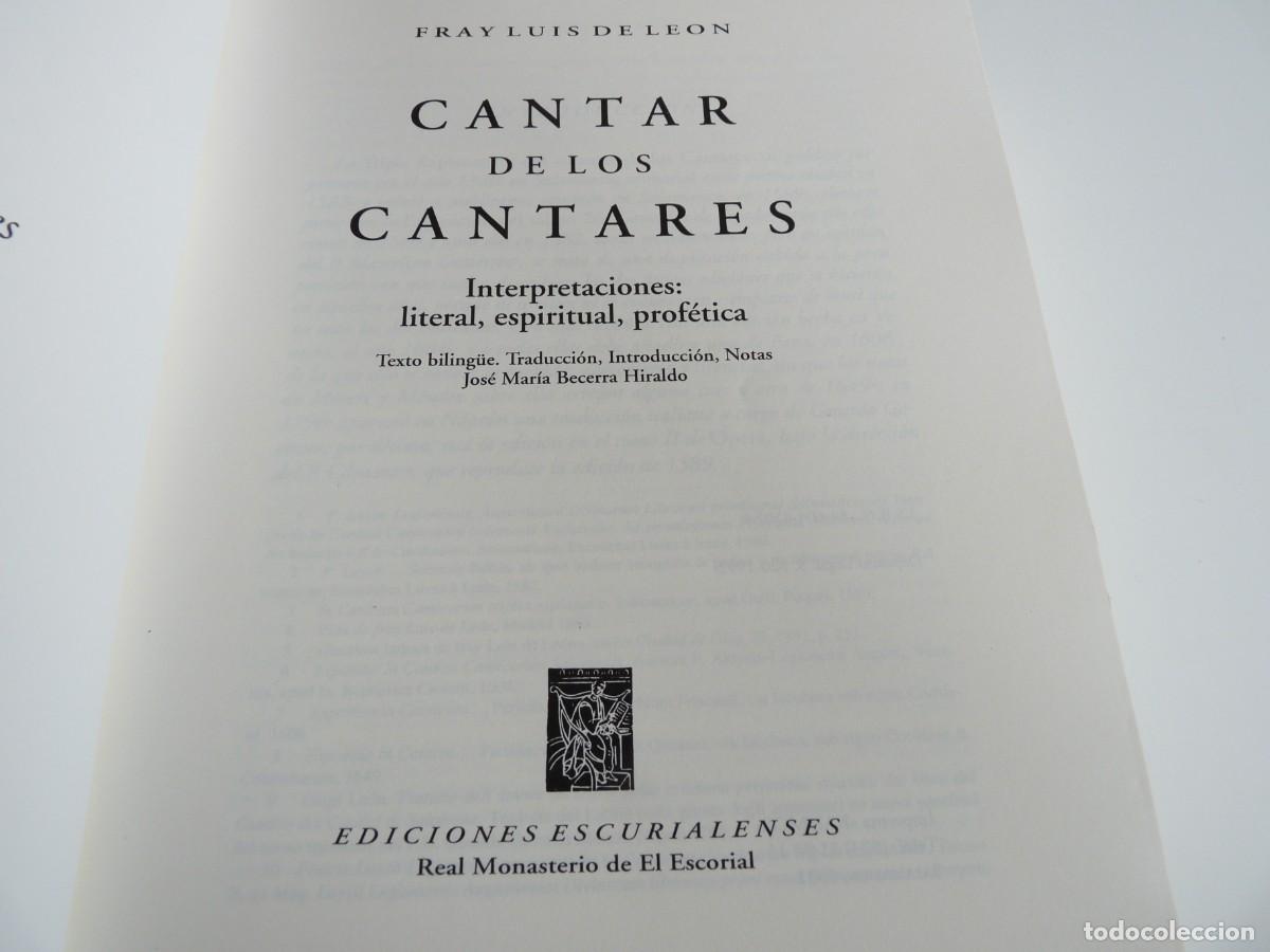 Libros de segunda mano: Cantar de los Cantares Fray Luis de Le&oacute;n Texto biling&uuml;e - Foto 7