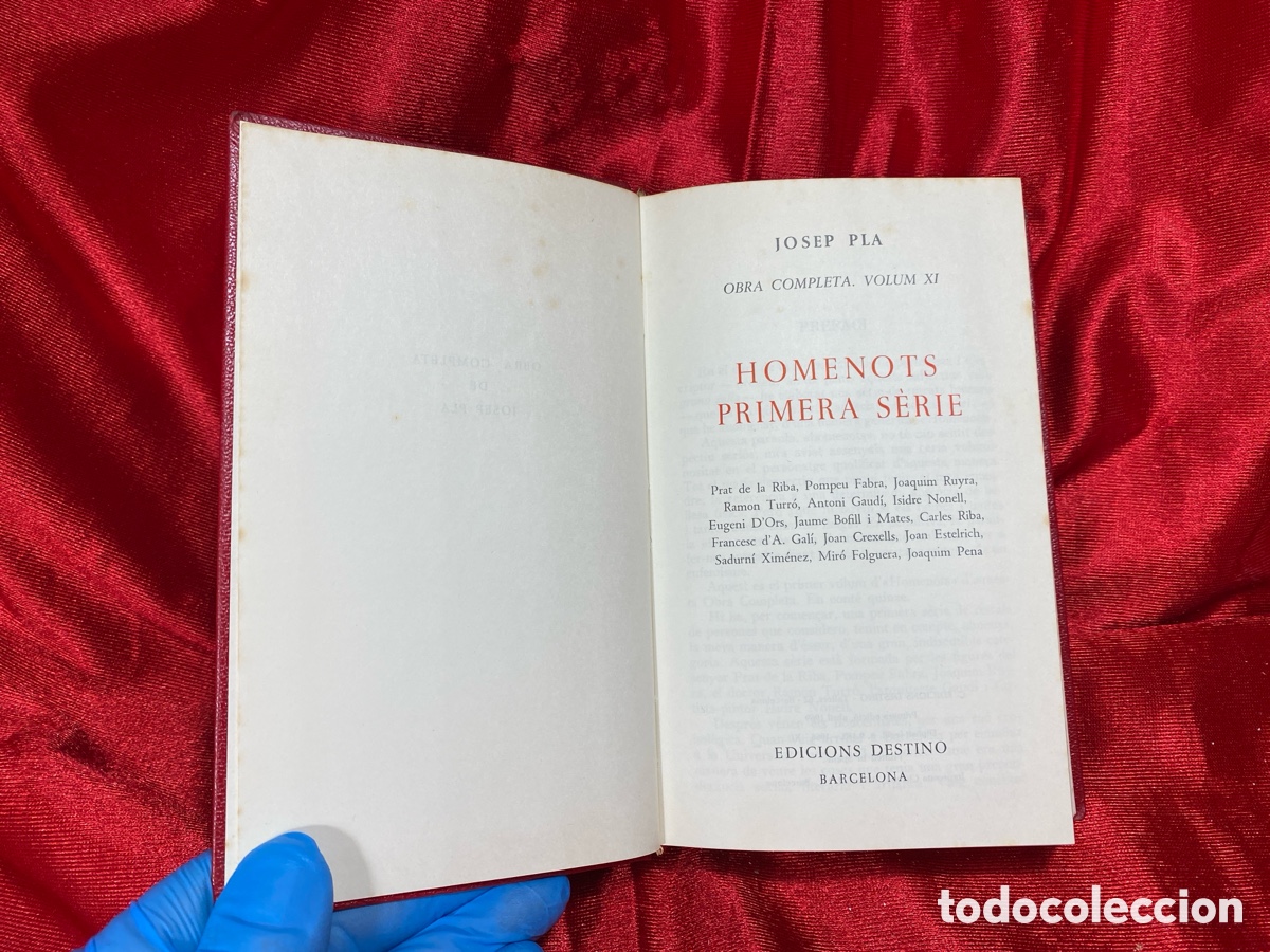Libros de segunda mano: Homenots. Primera parte. Josep Pla. Obra Completa. - Foto 6
