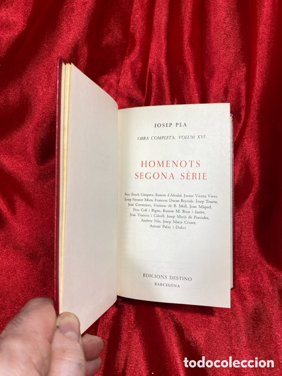 Libros de segunda mano: Homenots. Segona s&egrave;rie. Josep Pla. Obra Completa. - Foto 6