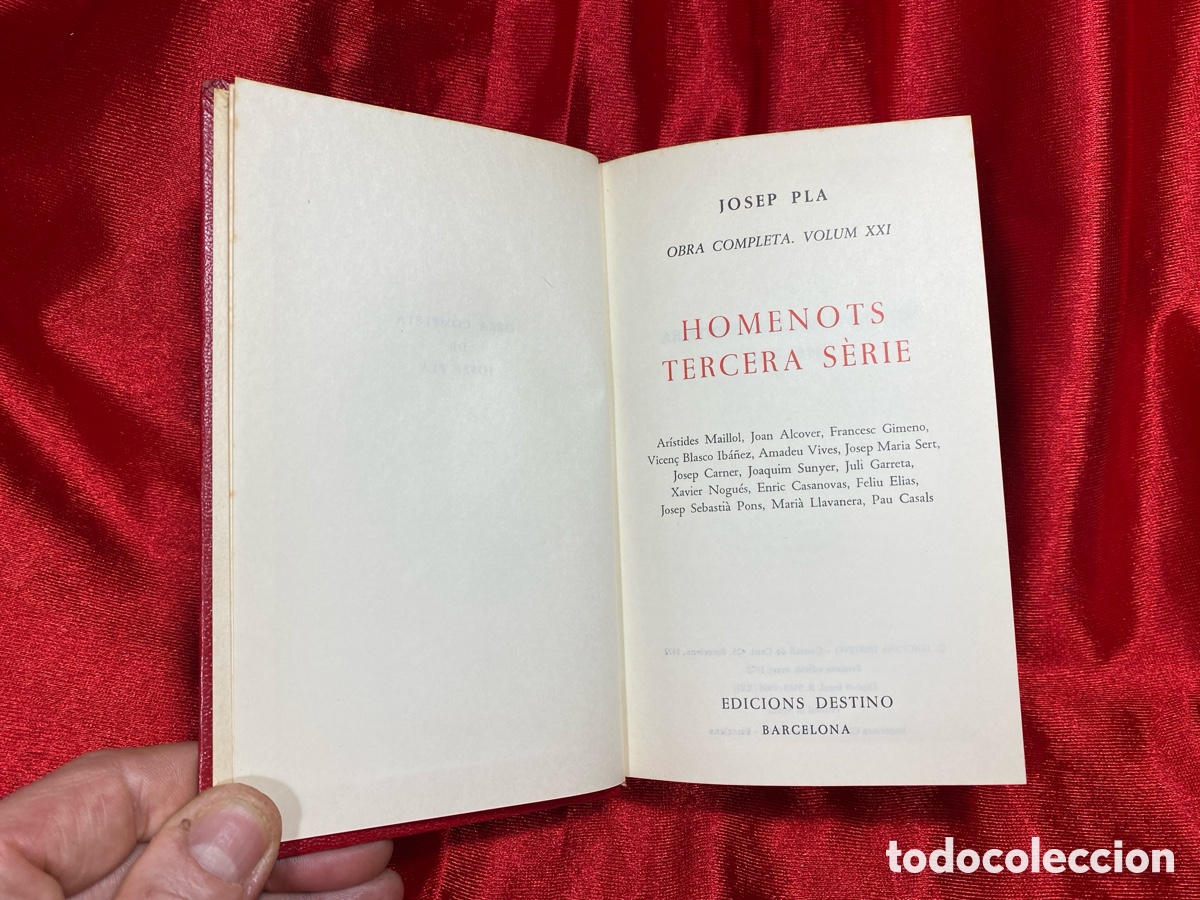 Libros de segunda mano: Homenots. Tercera s&egrave;rie. Josep Pla. Obra Conpleta. - Foto 6