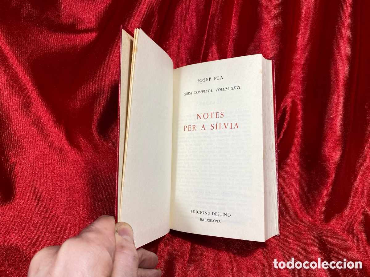 Libros de segunda mano: Notes per a Silvia. Josep Pla. Obras Completas. - Foto 6